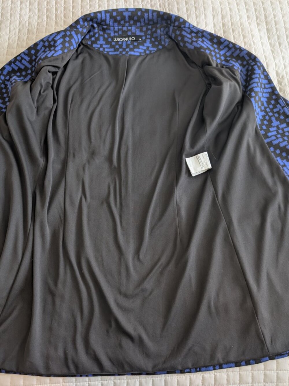 SÃO PAULO 2-Pc Knit Jacket & Matching Silk Scarf Set - 36 - Picture 8 of 13